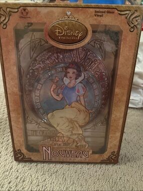 Disney Snow White Stained Glass Plaque — Blue, Yellow, Red